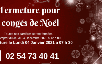 Fermeture pour congés de Noël